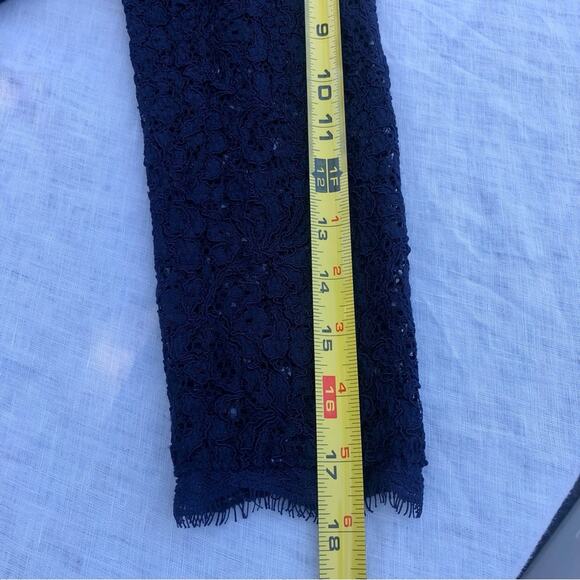 Adrianna Papell size 4 Lace Overlay Navy & Green Exposed Zip HOCO Cocktail Dress - Picture 12 of 16